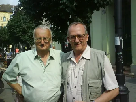 Nemere István Tőke Péter (Miklós) győri íróval a Győri Ünnepi Könyvhéten 2011.